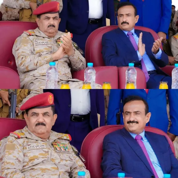 شبوة تحتفي بالعيد الوطني الـ63 لثورة 26 سبتمبر والـ62 لثورة 14 أكتوبر بعرض عسكري مهيب وحضور رسمي رفيع